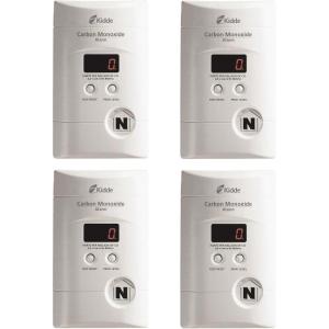 imageKidde Carbon Monoxide Detector Plug In Wall with 9Volt Battery Backup Digital LED Display  2 Pack4 Pack