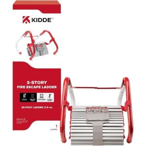 imageKidde Fire Escape Ladder 3Story Rope Ladder Extends to 25Feet AntiSlip Rungs25Feet