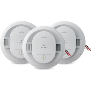 imageKidde Hardwired Smoke Detector 10Year Battery Backup Voice Alerts Interconnectable LED Warning Light Indicators 20SA10V3 Pack