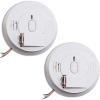 imageKidde Smoke Detector Hardwired Smoke Alarm with Battery Backup FrontLoad Battery Door TestSilence ButtonPack of 2 White