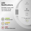imageKidde Smart Smoke Detector Ring App Enabled for RealTime Notifications Hardwired Alarm AA Backup BatterySmoke Detector