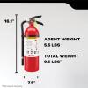 imageKidde CommercialGrade Fire Extinguisher for Office Parking Garages Rechargeable 3A40BC55 LBS