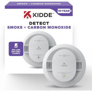 imageKidde Smoke ampamp Carbon Monoxide Detector Combo 10Year Battery Replacement Alert 4 Count Pack of 11 Pack