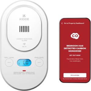 imageKidde Smart Carbon Monoxide Detector Plugin with AA Battery Backup RealTime Notifications 24 GHz WiFi Enabled Rotating Plug 85 dB Alarm 5th Edition COPDW