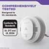 imageKidde Smoke and Carbon Monoxide Detector Hardwired with AA Battery Backup WireFree Interconnect Voice Alerts LED Status Light 85 dB Alarm 5inches 30CUARVRF