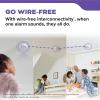 imageKidde Smoke and Carbon Monoxide Detector Hardwired with AA Battery Backup WireFree Interconnect Voice Alerts LED Status Light 85 dB Alarm 5inches 30CUARVRF
