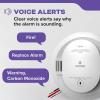 imageKidde Smoke and Carbon Monoxide Detector Hardwired with AA Battery Backup WireFree Interconnect Voice Alerts LED Status Light 85 dB Alarm 5inches 30CUARVRF