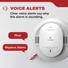 image:imageKidde Smoke Detector AA BatteryPowered WireFree Interconnect Voice Alerts LED Status Light 85 dB Alarm 5inches 20SDRVRFHardwired with AA Battery Backup