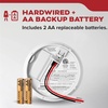 image:imageKidde Smoke Detector AA BatteryPowered WireFree Interconnect Voice Alerts LED Status Light 85 dB Alarm 5inches 20SDRVRFHardwired with AA Battery Backup