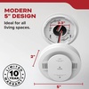 image:imageKidde Smoke Detector AA BatteryPowered WireFree Interconnect Voice Alerts LED Status Light 85 dB Alarm 5inches 20SDRVRFHardwired with AA Battery Backup