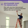image:imageKidde Smoke Detector AA BatteryPowered WireFree Interconnect Voice Alerts LED Status Light 85 dB Alarm 5inches 20SDRVRFHardwired with AA Battery Backup