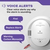 image:imageKidde Smoke Detector AA BatteryPowered WireFree Interconnect Voice Alerts LED Status Light 85 dB Alarm 5inches 20SDRVRFHardwired with AA Battery Backup